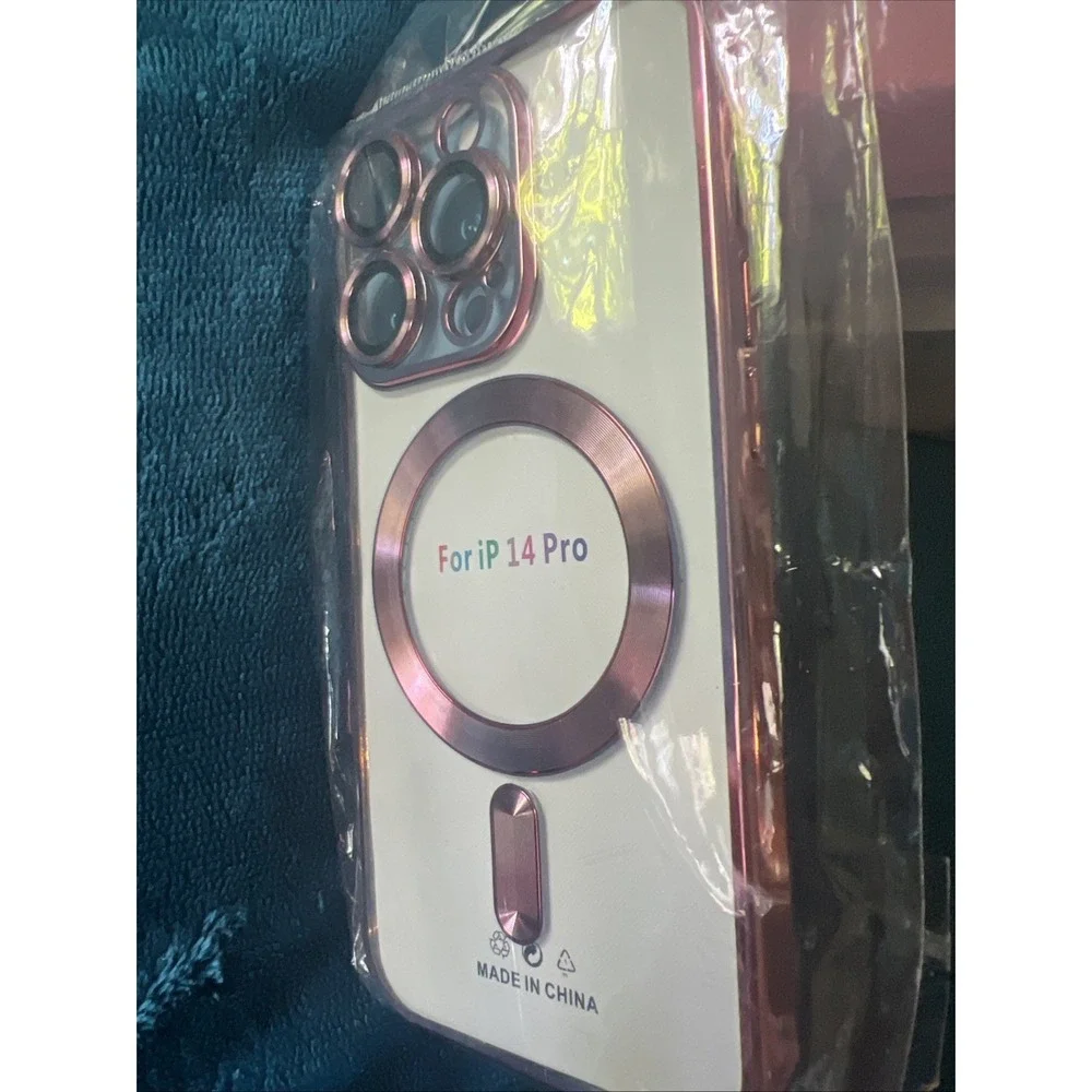Shockproof Mag Safe TPU Case For iPhone 14 Pro .- ROSE GOLD